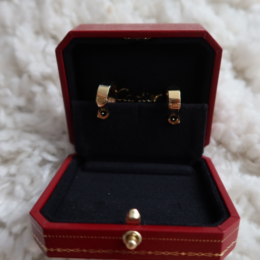 Cartier Classic Yellow Gold Hoop Earrings - Picture 5 of 5